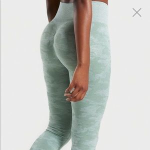 Gymshark Green Camo Leggings (M)